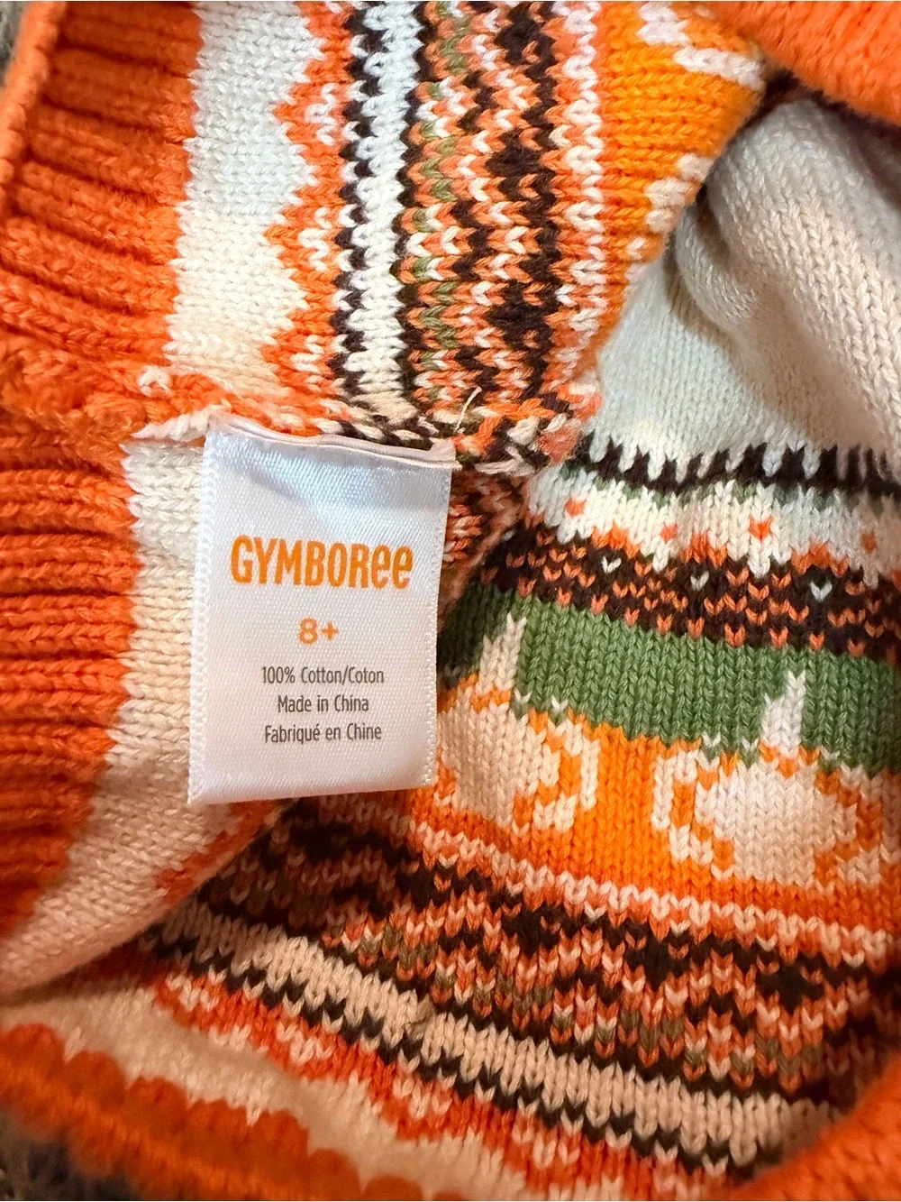 Gymboree Girls Pumpkin Fairisle Beret - Perfect Pumpkin - Orange size 8+